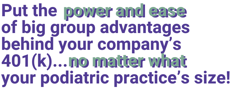 power and ease of big group advantages